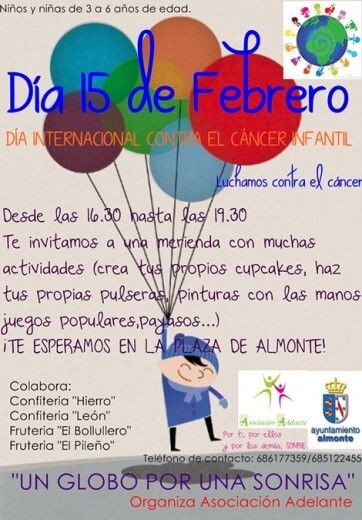 La asociación 'Adelante' convoca una jornada de convivencia por el Día Internacional contra el Cáncer Infantil