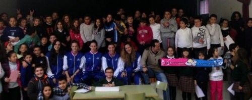 El CB Conquero visita el Colegio Arias Montano