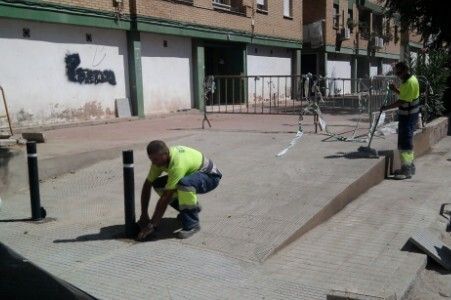 Nueva rampa en la calle Vila Real para la entrada de vehículos de emergencias