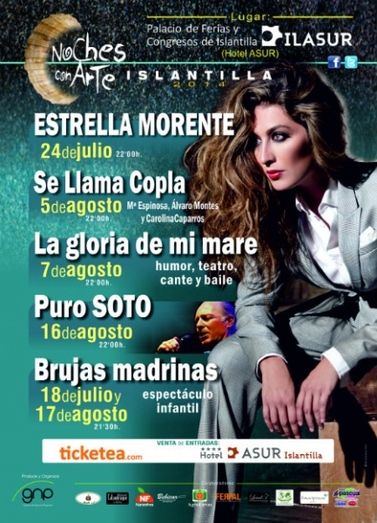 Estrella Morente actuará el 24 de julio en Islantilla dentro del ciclo 'Noches con Arte'