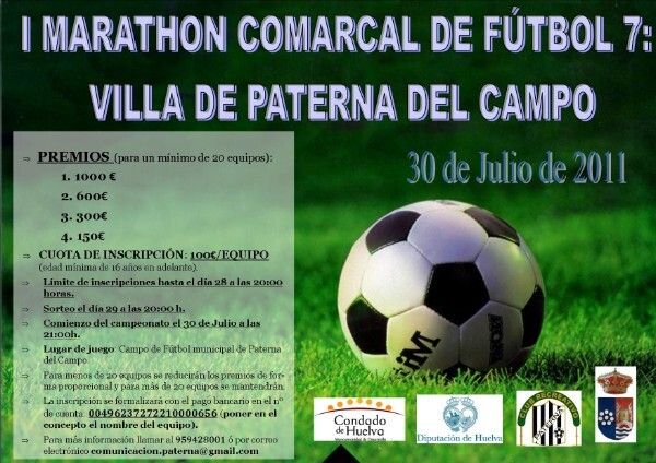 El Marathon Comarcal de Fútbol 7 repartirá más de 2.000 euros en premios