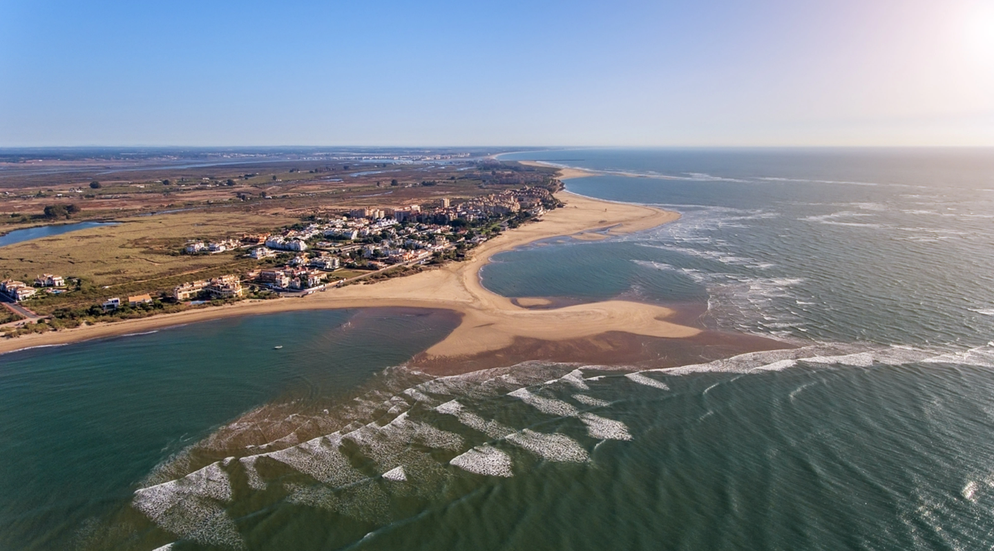 Vista aérea de la Playa de Isla Canela