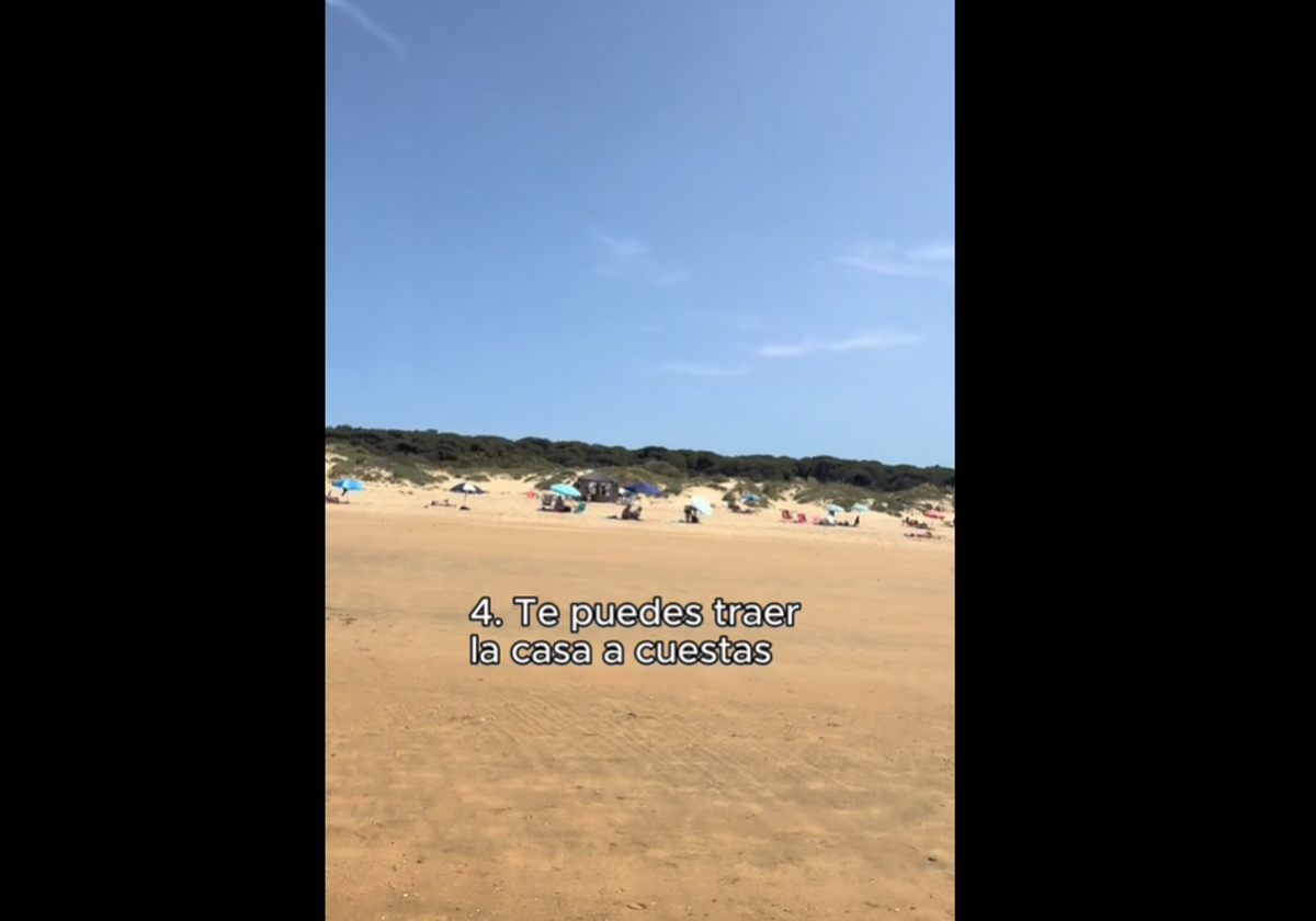 Captura de pantalla de una playa de Huelva