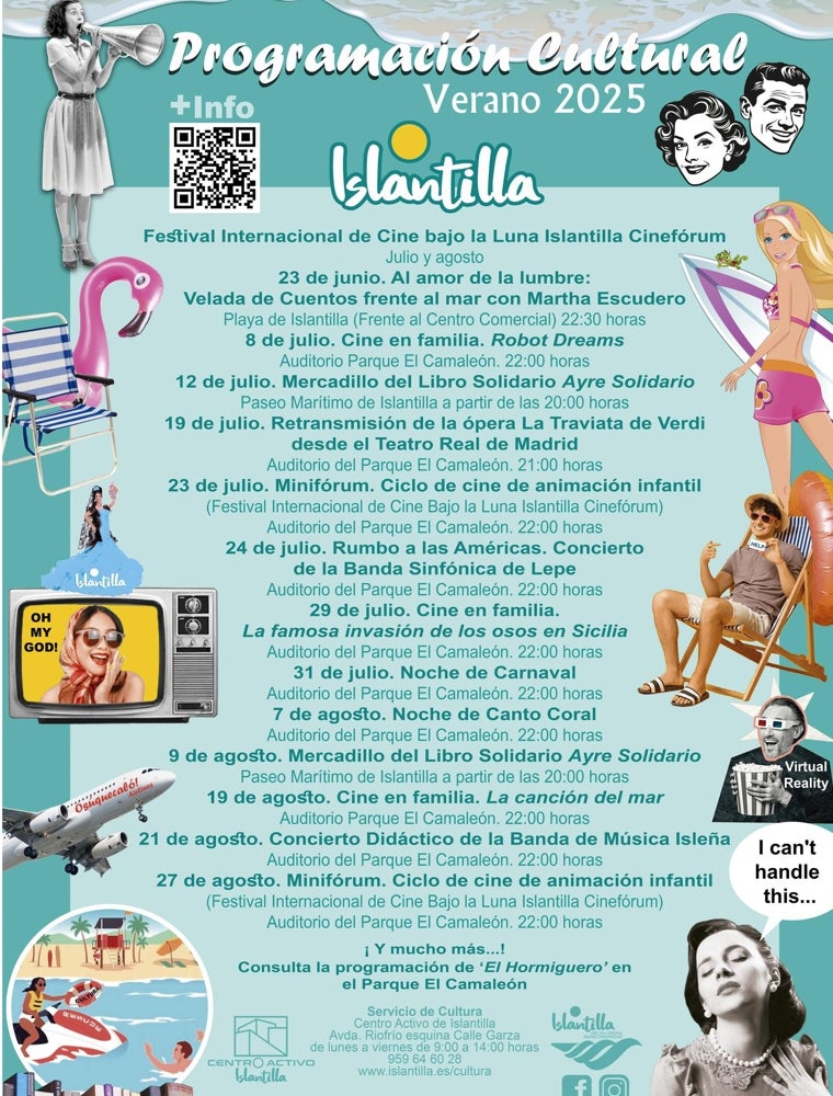 Cine familias, música o libros solidarios, además del Festival de Cine, protagonizan este verano cultural en Islantilla