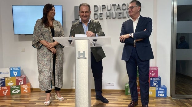 Rueda de prensa de la presentación del nuevo organigrama de la Diputación de Huelva