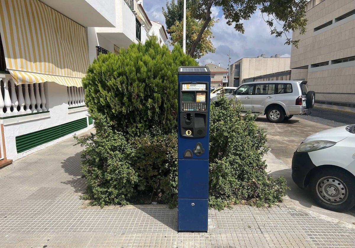 Parquímetro de la zona ORA en Punta Umbría