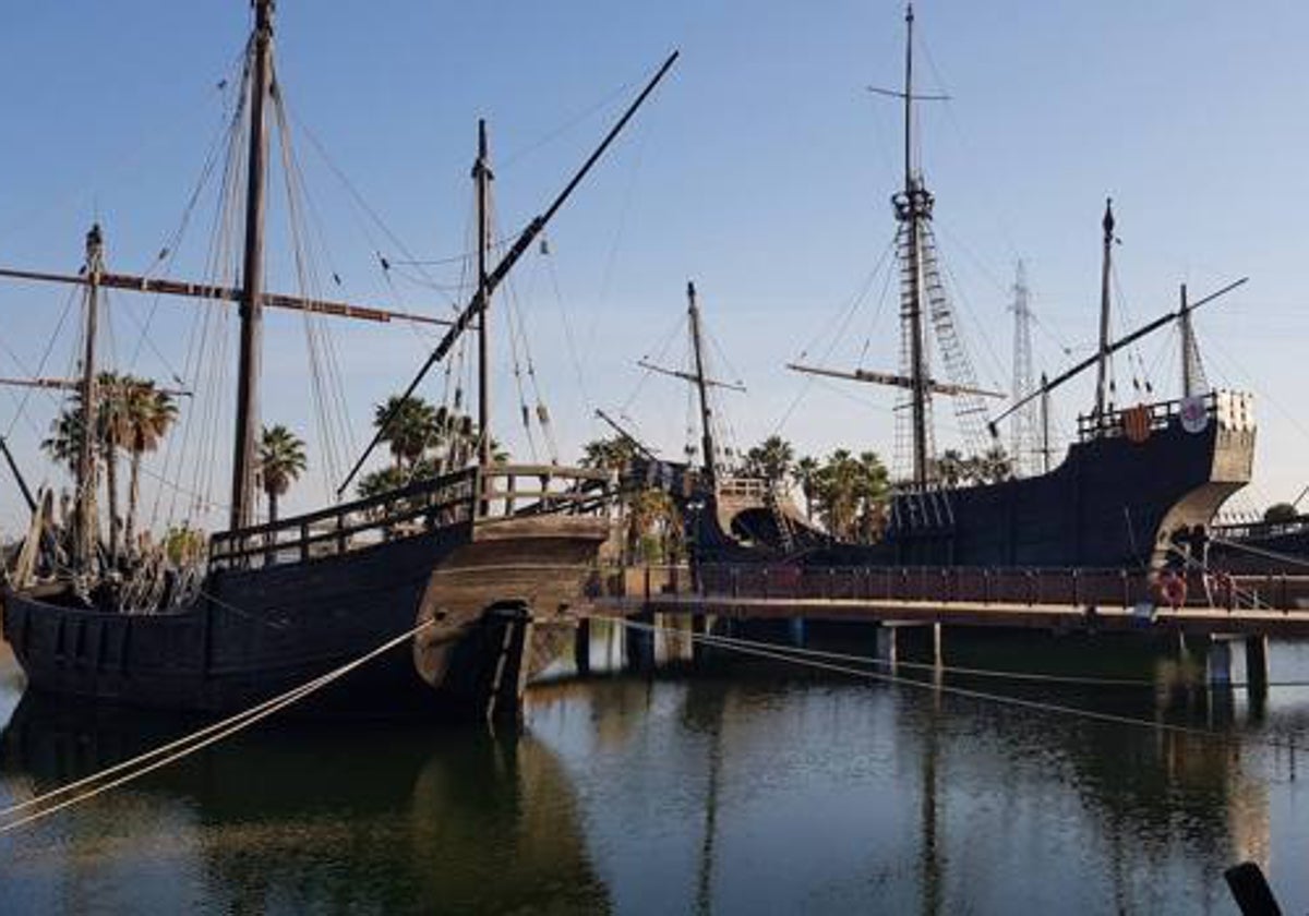 Muelle de las Carabelas, en La Rábida