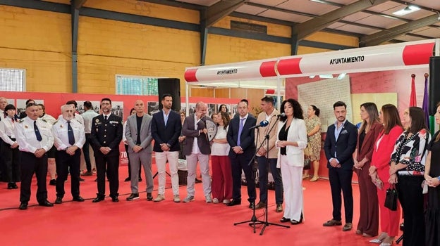 La alcaldesa interviene durante el acto de inauguración