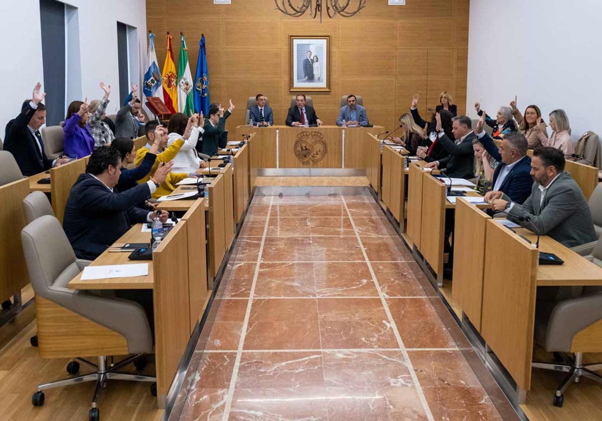 Votación en el pleno provincial