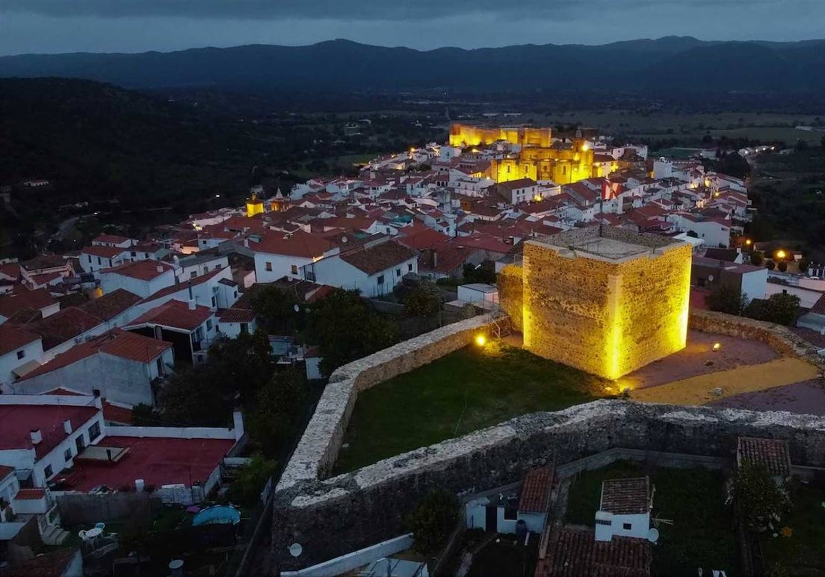 Panorámica aérea de la localidad onubense de Aroche