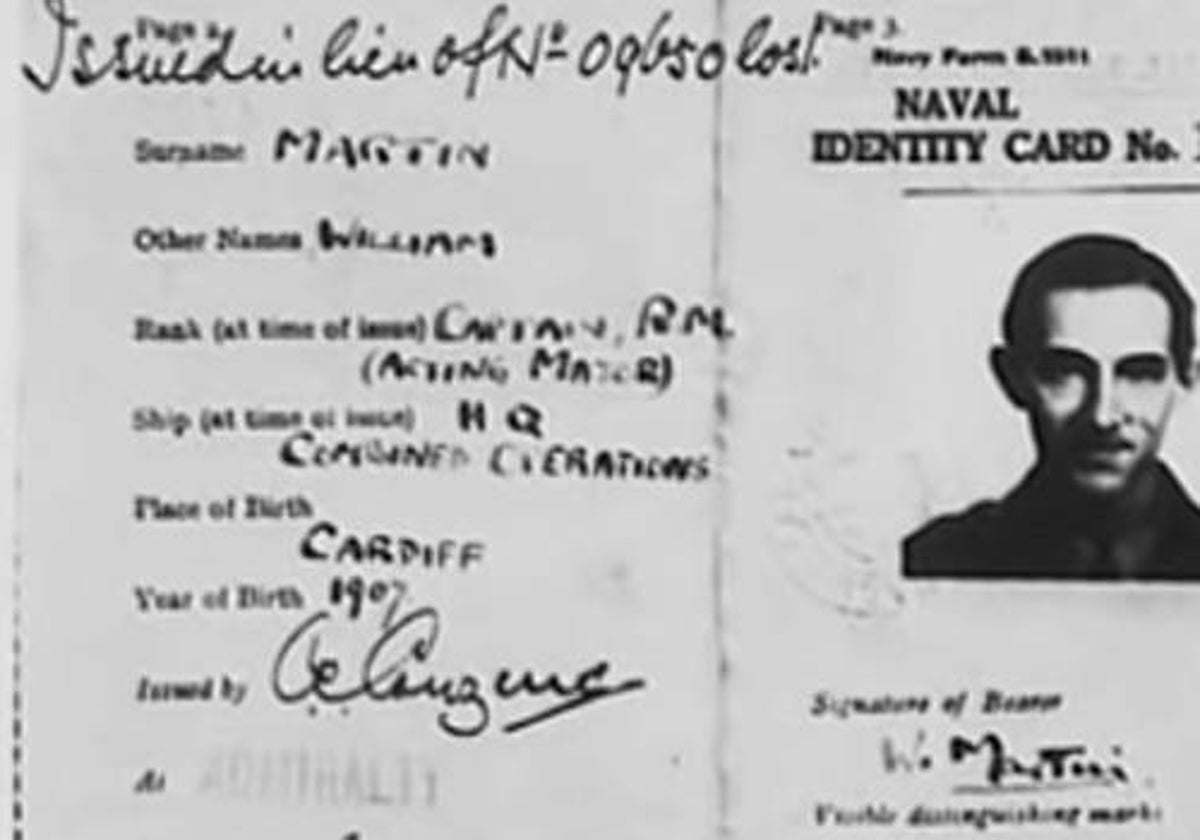 Parte de la documentación que portaba William Martin