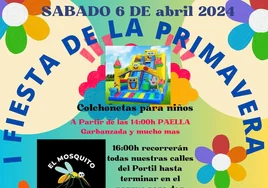 Fiesta de la Primavera en El Portil: colchonetas para niños, actuaciones, paella y garbanzada