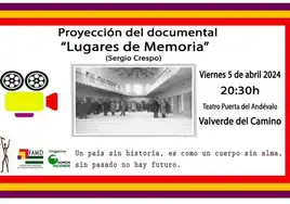 Somos Valverde proyecta el documental 'Lugares de Memoria' sobre la represión franquista