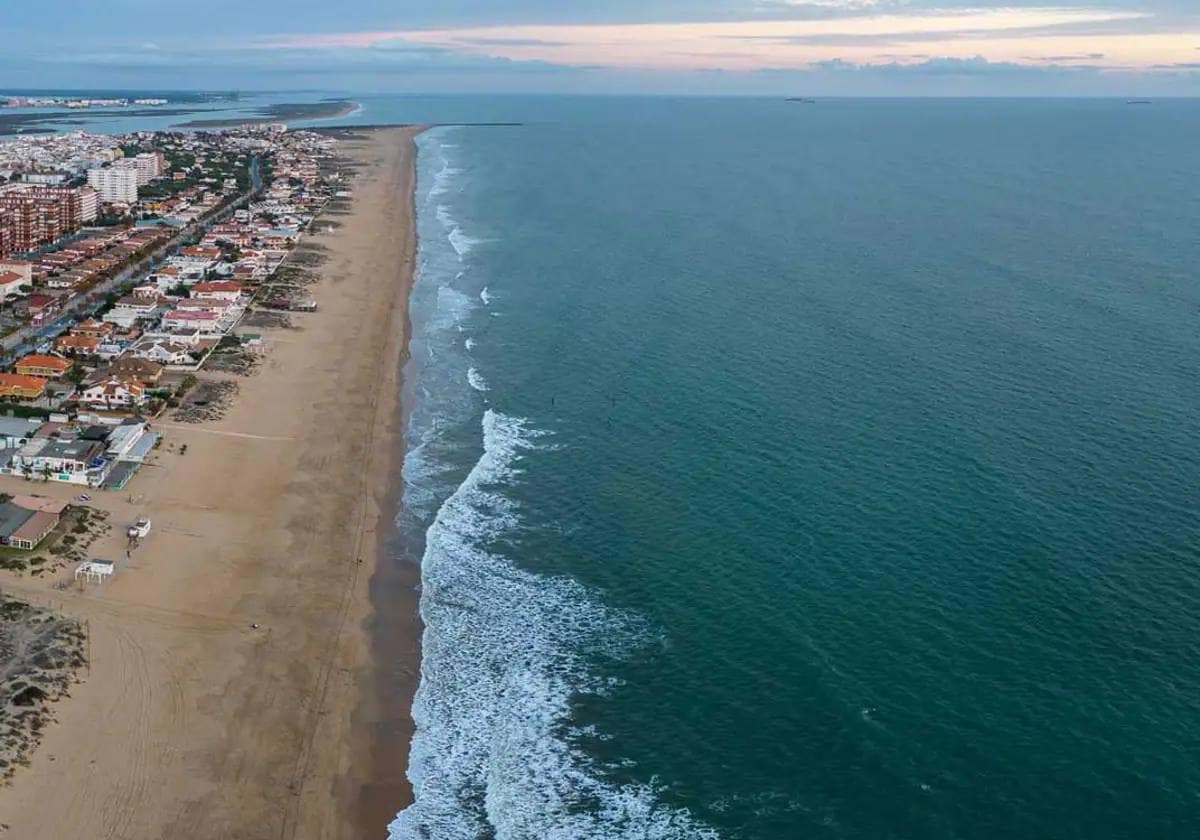 Vista aérea de la playa de Puntas Umbría