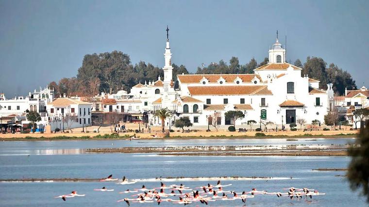 Imagen general de la aldea de El Rocío, en Almonte