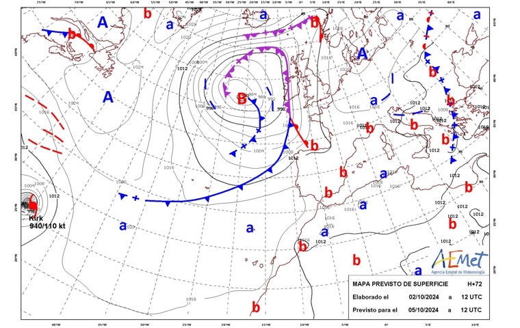 La previsión del tiempo de la Aemet para este fin de semana