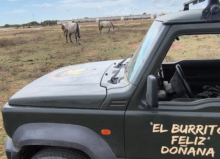 Patrulla de El Burrito Feliz en un control de equinos sueltos