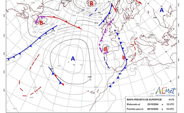 La previsión de la Aemet para este fin de semana