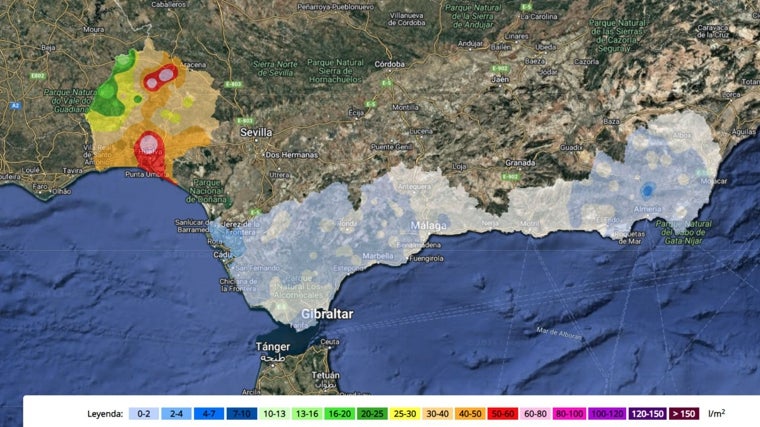 Gráfico de concentración de las precipitaciones