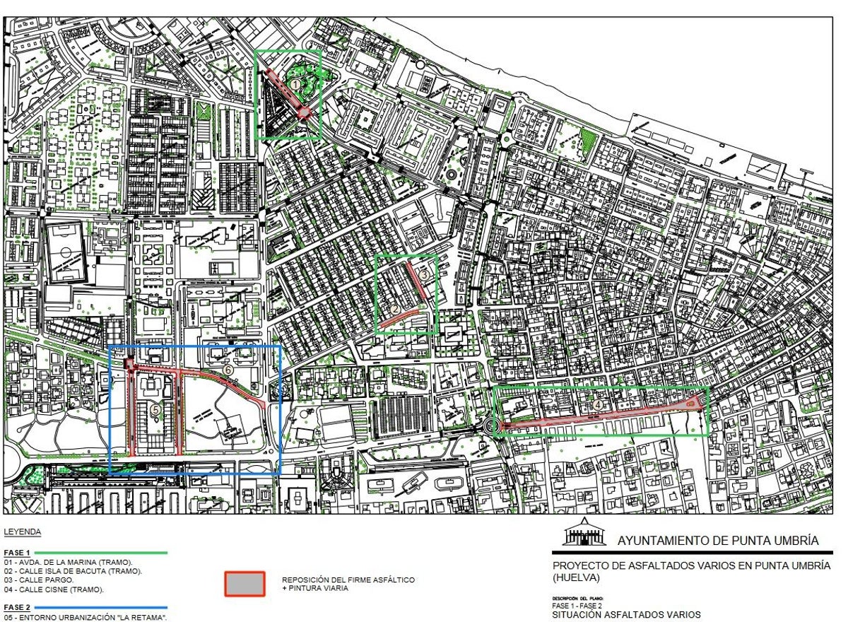 El proyecto de asfaltados de Punta Umbría para este año 2025