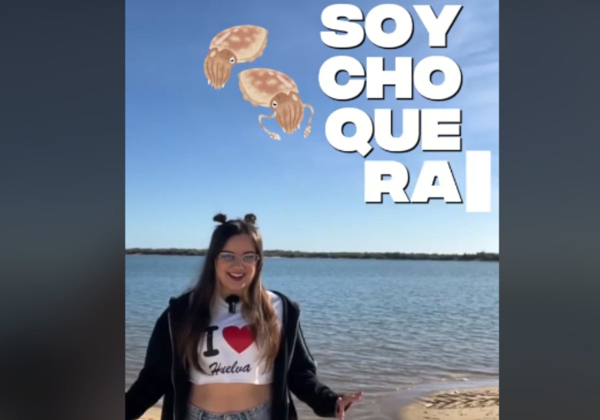 Una joven onubense explica el origen del gentilicio 'choquero' en TikTok