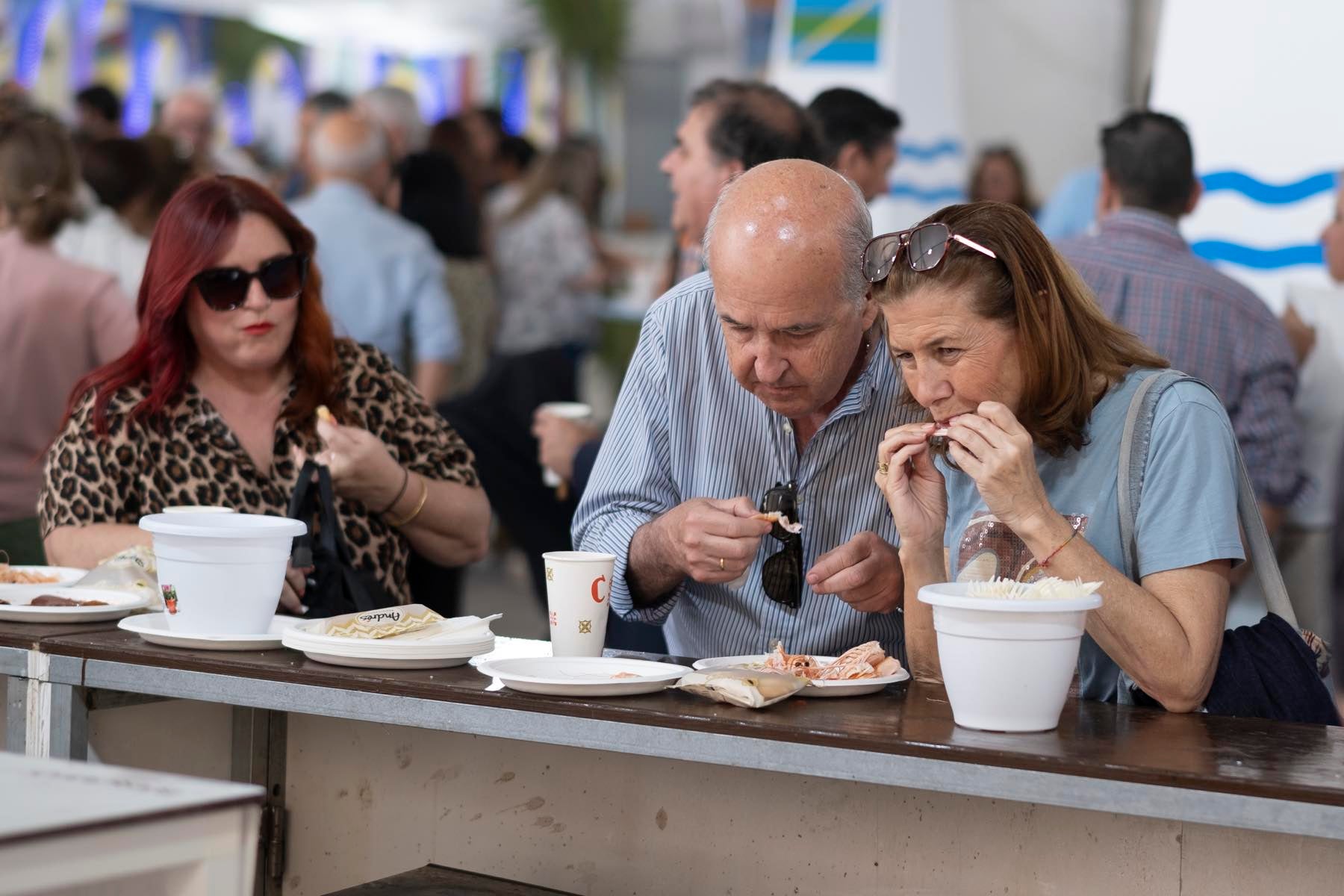 La jornada inaugural de la Feria de la Gamba de Punta Umbría, en imágenes