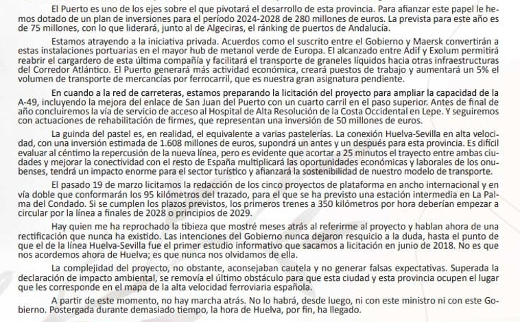 Imagen - Saluda del ministro en la revista de las fiestas patronales sanjuaneras