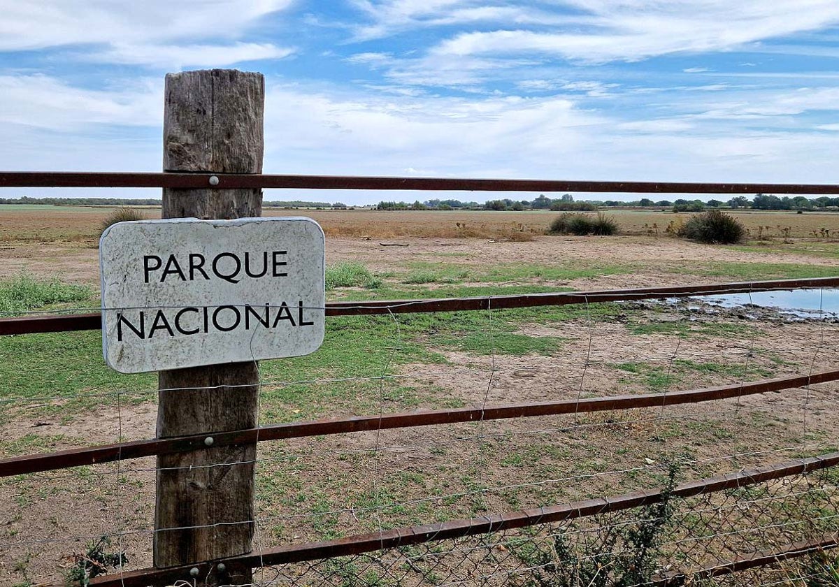 Vallado delimitando el parque nacional