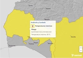 Aviso por altas temperaturas: la provincia de Huelva vuelve a teñirse de amarillo por calor