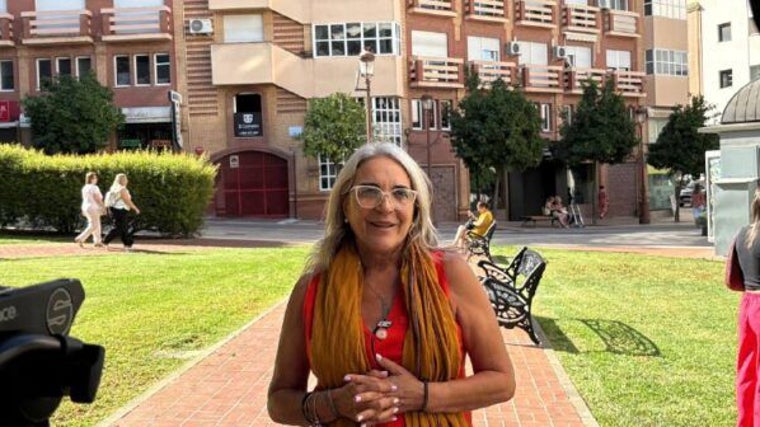 La diputada provincial del PSOE de Huelva, Pepa G. Bayo, esta mañana
