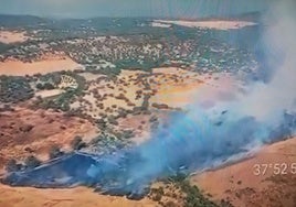 El Infoca estabiliza el fuego declarado en un paraje de Aracena