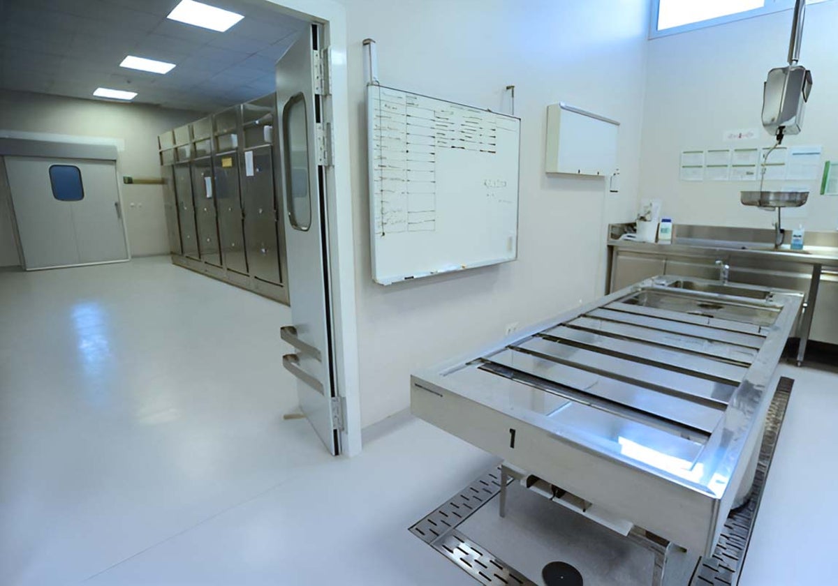Sala de autopsias del Instituto de Medicina Legal de Huelva