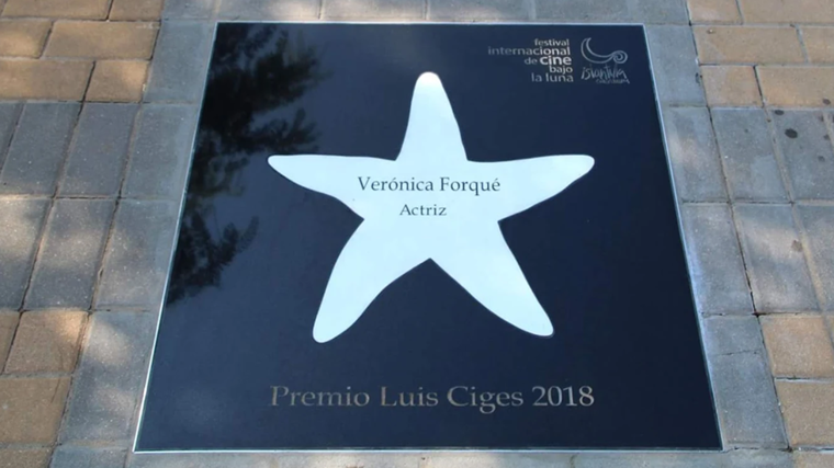 Estrella de Verónica Forqué en el Paseo de la Fama de Islantilla