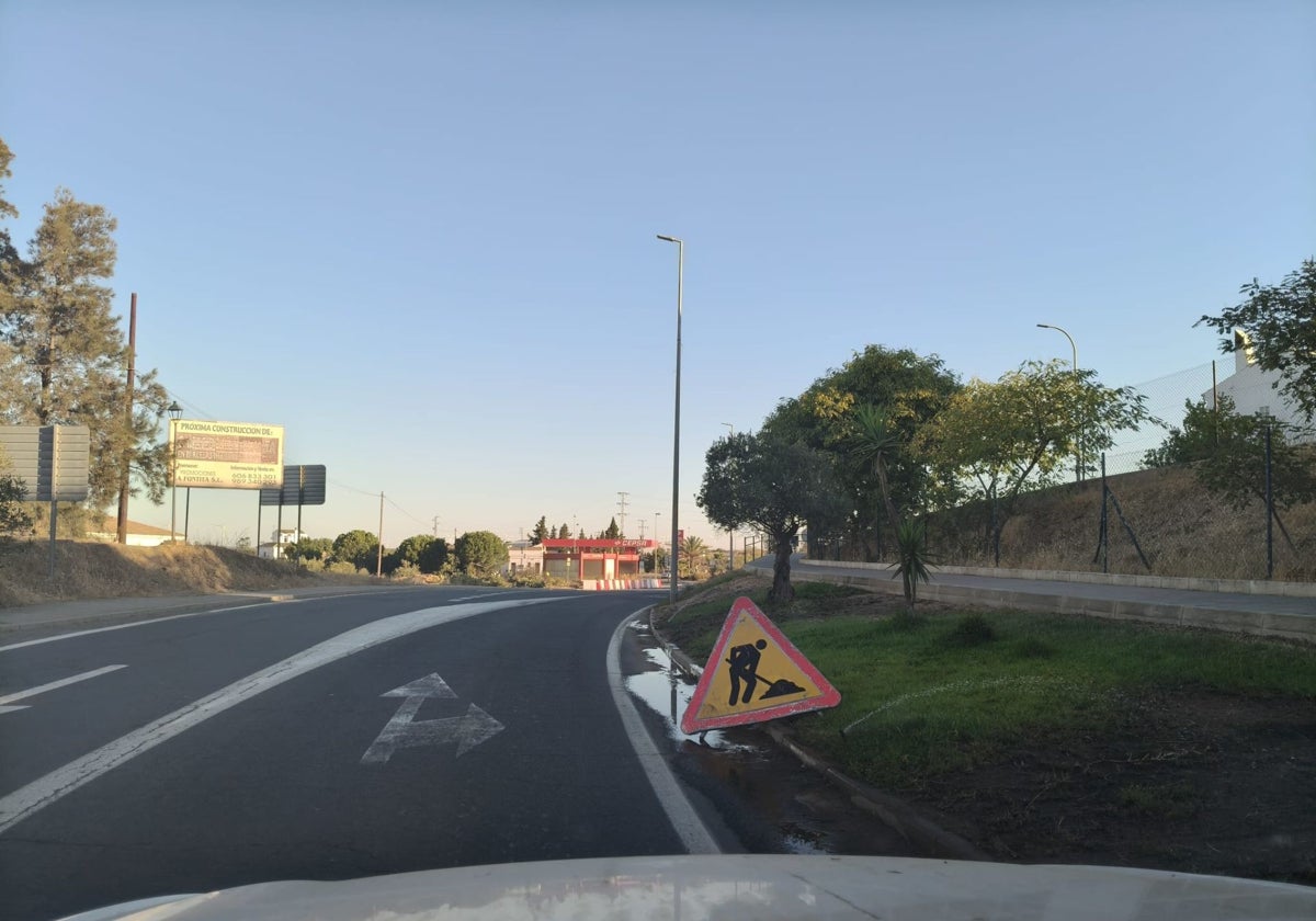 Obras en el acceso a Villablanca