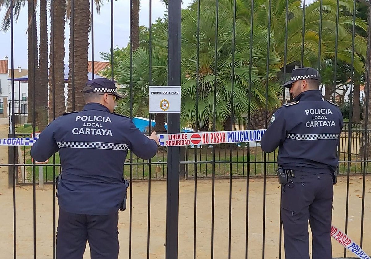 Cierre de parques en Cartaya