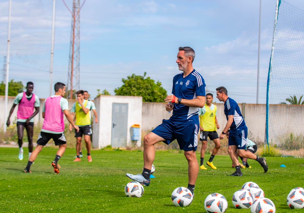 Abel Gómez en un entrenamiento en la Ciudad Deportiva