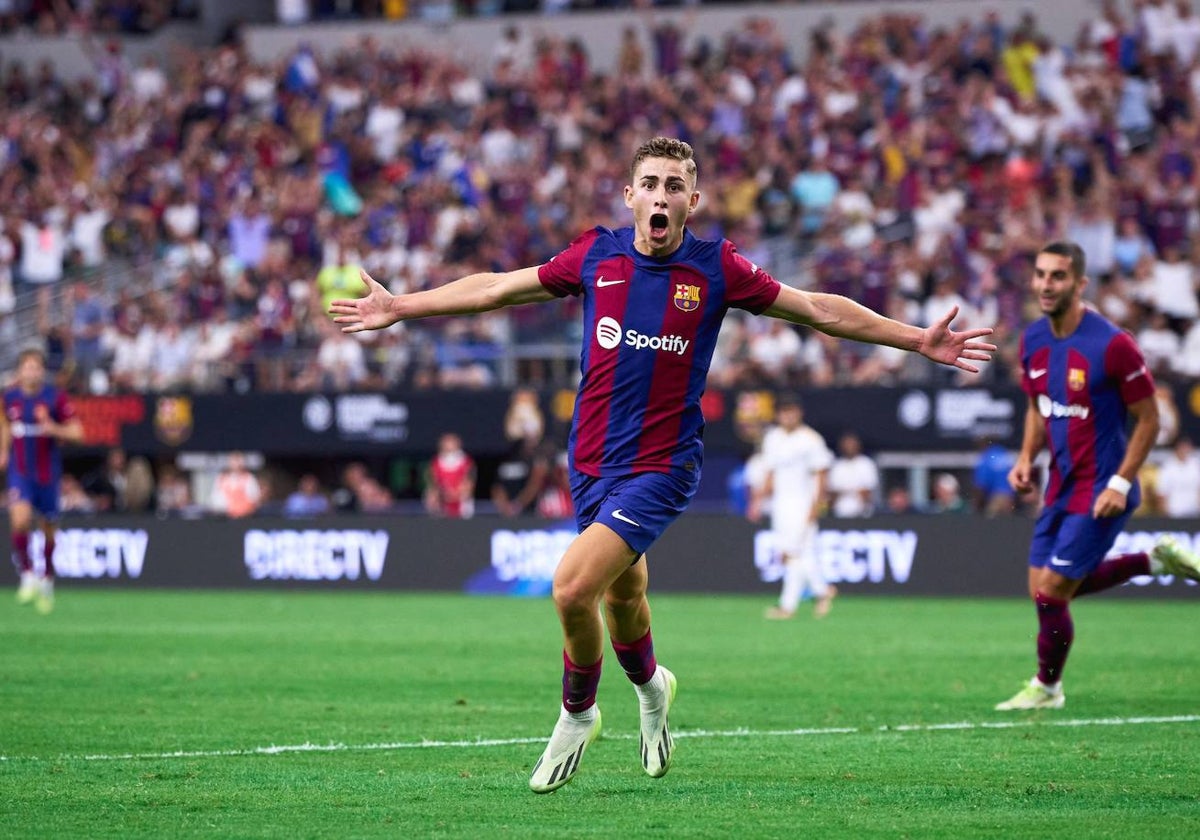 Fermín López, tras marcar su golazo al Real Madrid