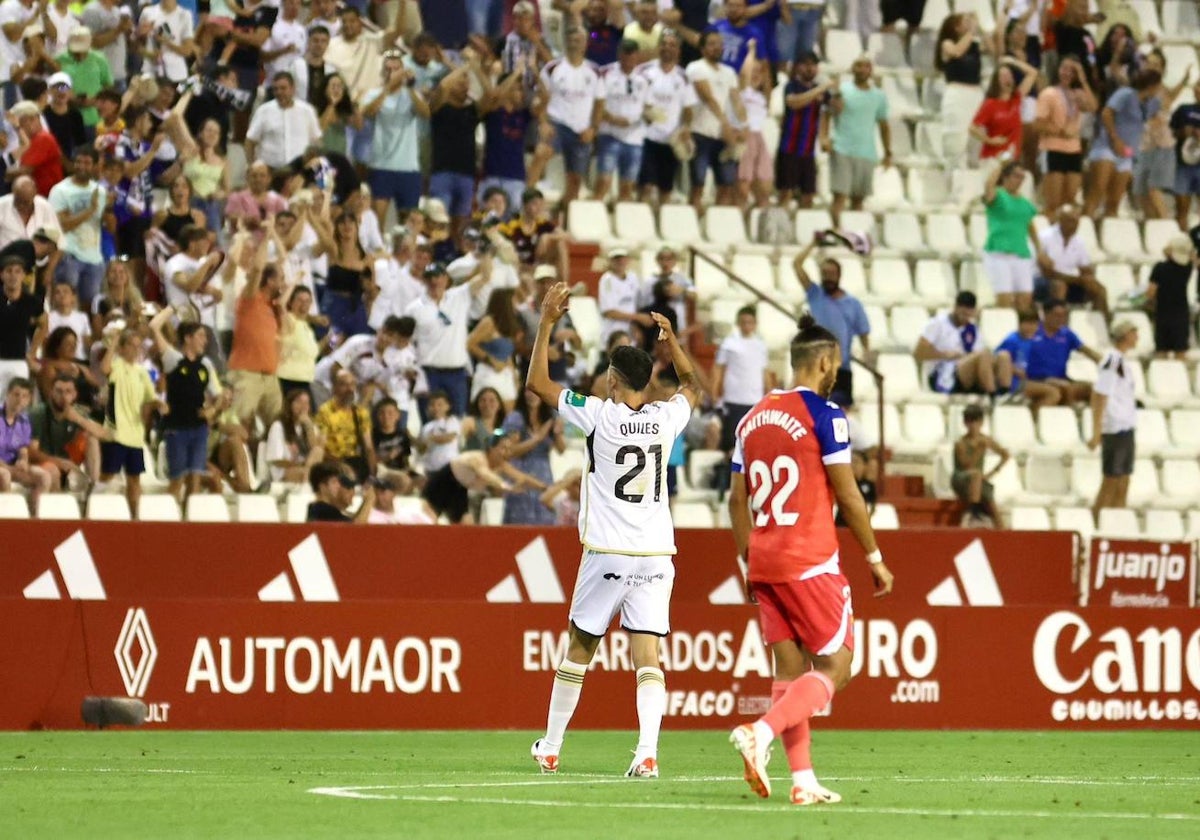 Quiles, tras marcar en Segunda División