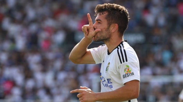 Curro Sánchez, tras su gol de penalti