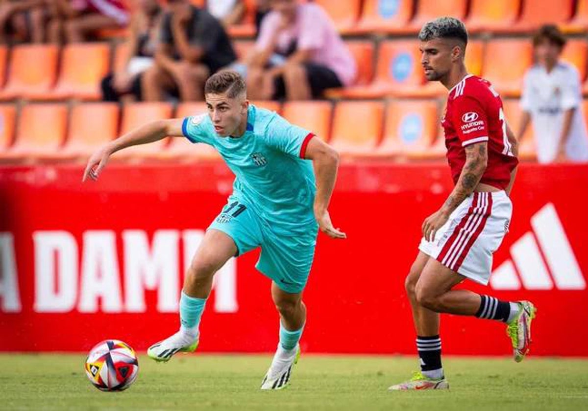 Fermín López durante el Nástic-Barcelona Atletic