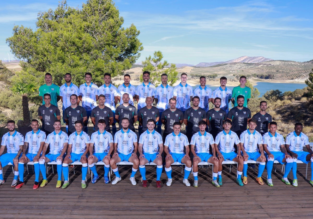 Foto oficial del conjunto malagueño en el Caminito del Rey