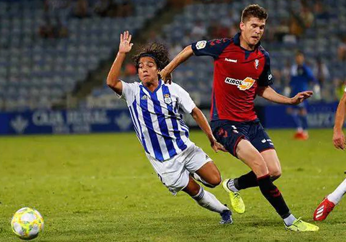Pepe García durante el Recreativo-Osasuna del último Trofeo Colombino disputado en el año 2019