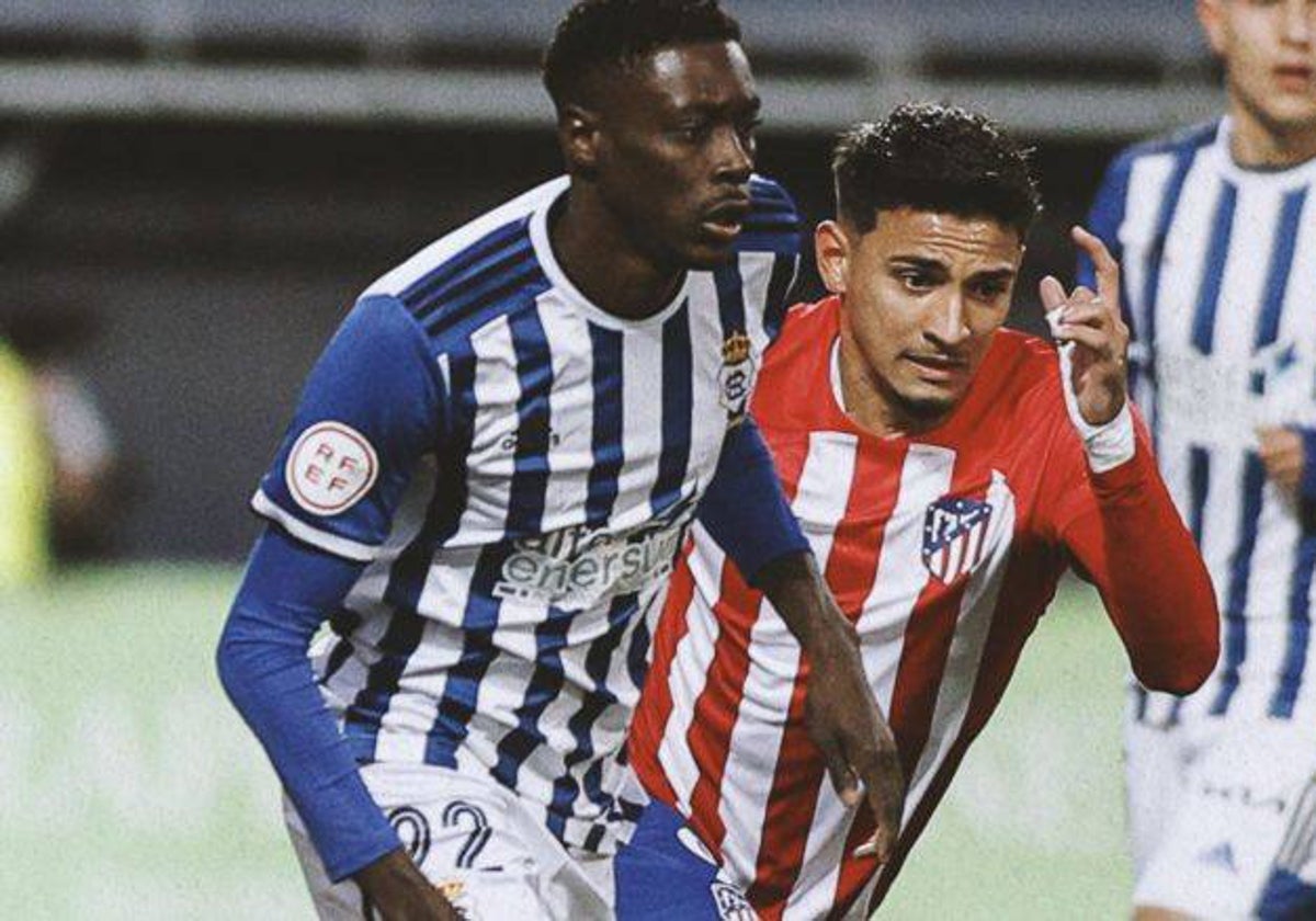 Rahim durante el Atlético de Madrid B-Recreativo de Huelva de la primera vuelta liguera