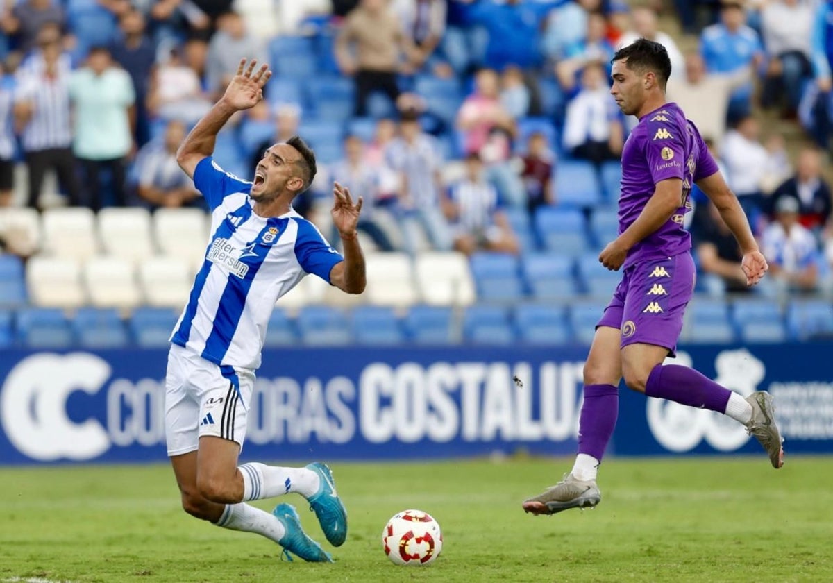 La caída de Pablo Caballero que fue señalada como penalti