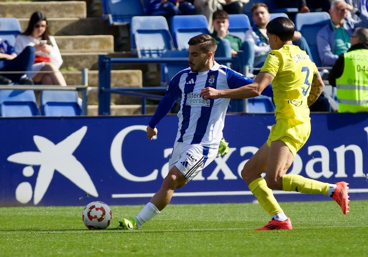 Zelu, en el partido ante el Villarreal B