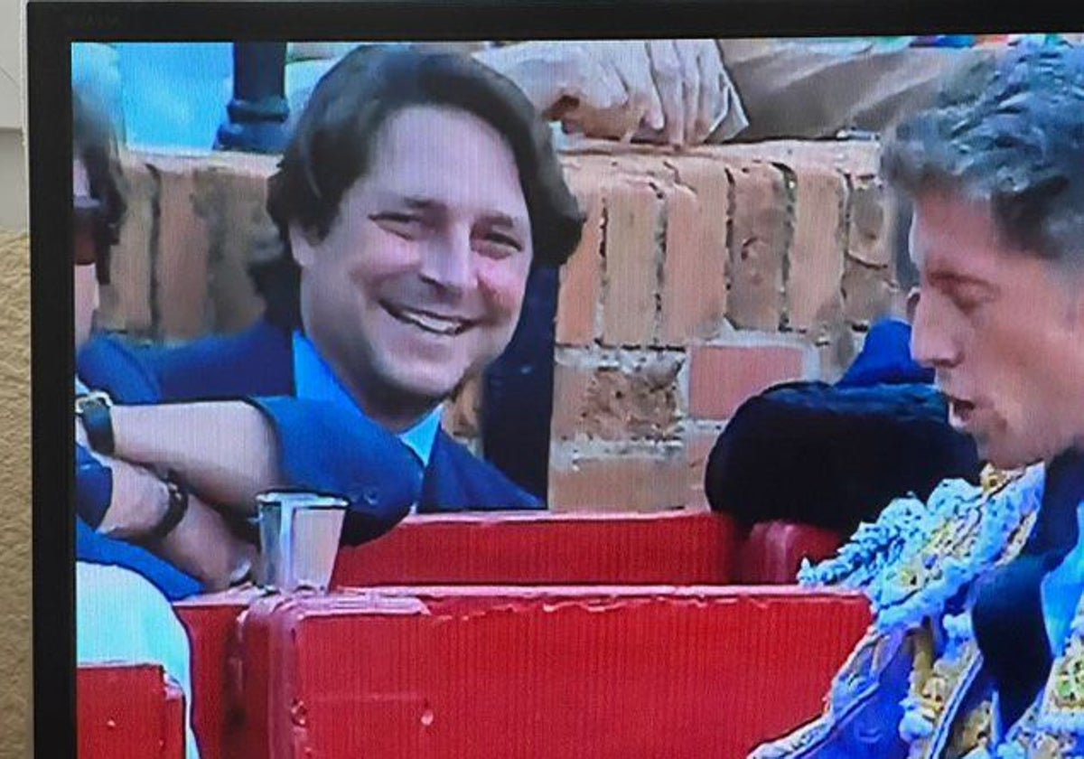 Adrián Fernández-Romero esta tarde presenciando la corrida de toros en La Maestranza