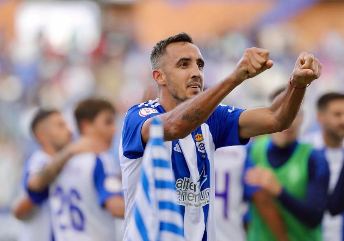 Pablo Caballero dio la primera victoria de la temporada al Recre con un gol ante el Alcorcón