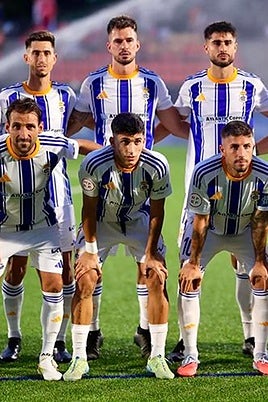 El once inicial del Recreativo de Huelva en un partido  de esta temporada