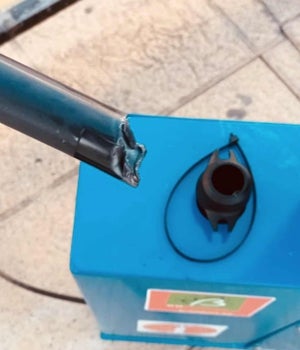 Así ha quedado la estación de reparación y estacionamiento de bicicletas