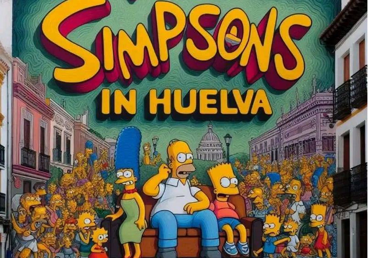 La imagen de los Simpsons en Huelva